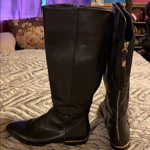 Black Boots w/ Gold Back Zipper